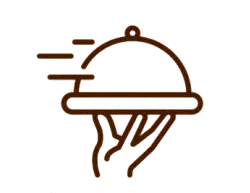 Logo de plateau repas rapide